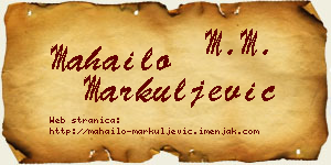 Mahailo Markuljević vizit kartica